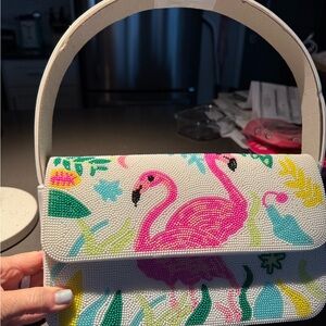 Flamingo beaded bag, totally adorable!
